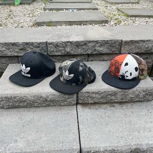 Bundle of 3 Snapback Hats Adidas San Diego Good Condition